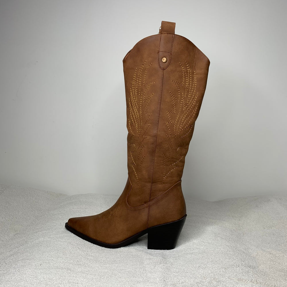 Bota Texana Cano Alto Castanha