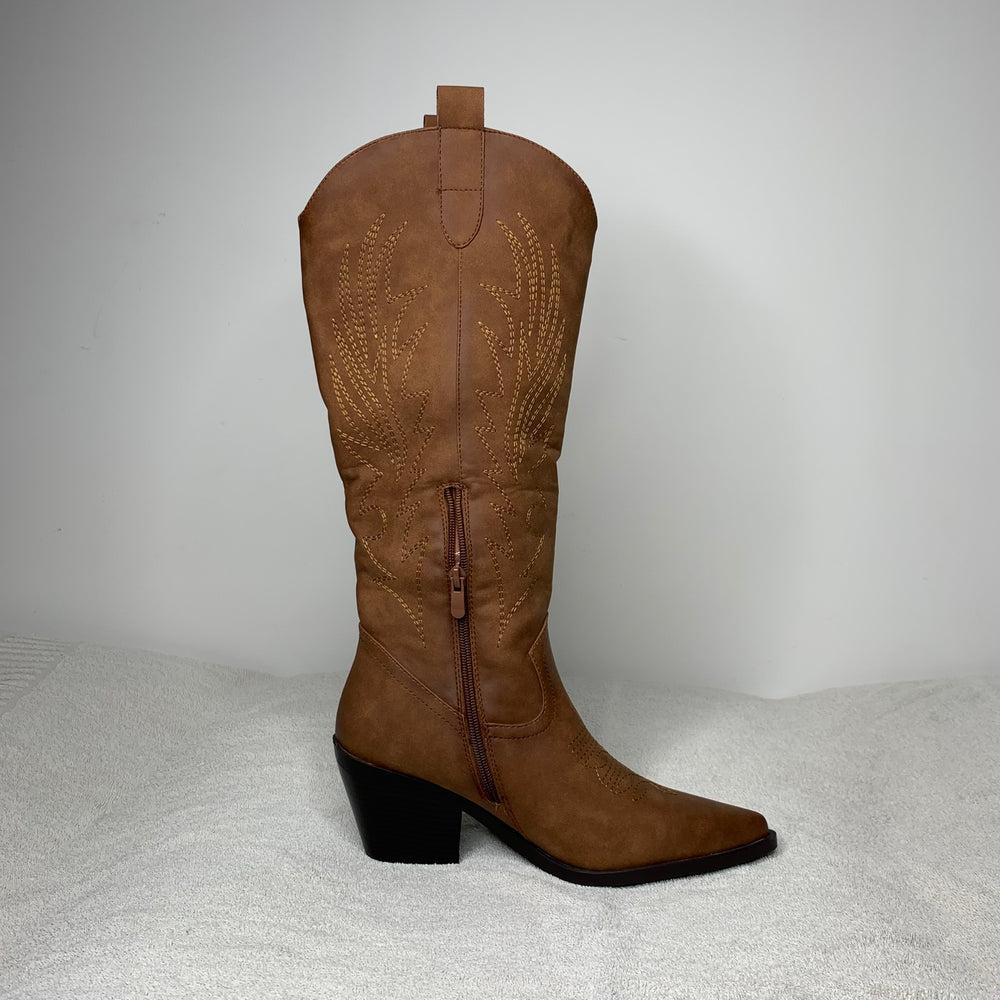 Bota Texana Cano Alto Castanha